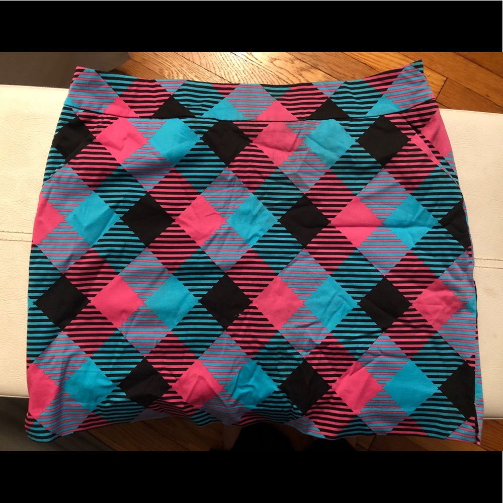 Loudmouth ladies pink plaid golf skirt skort sz 12